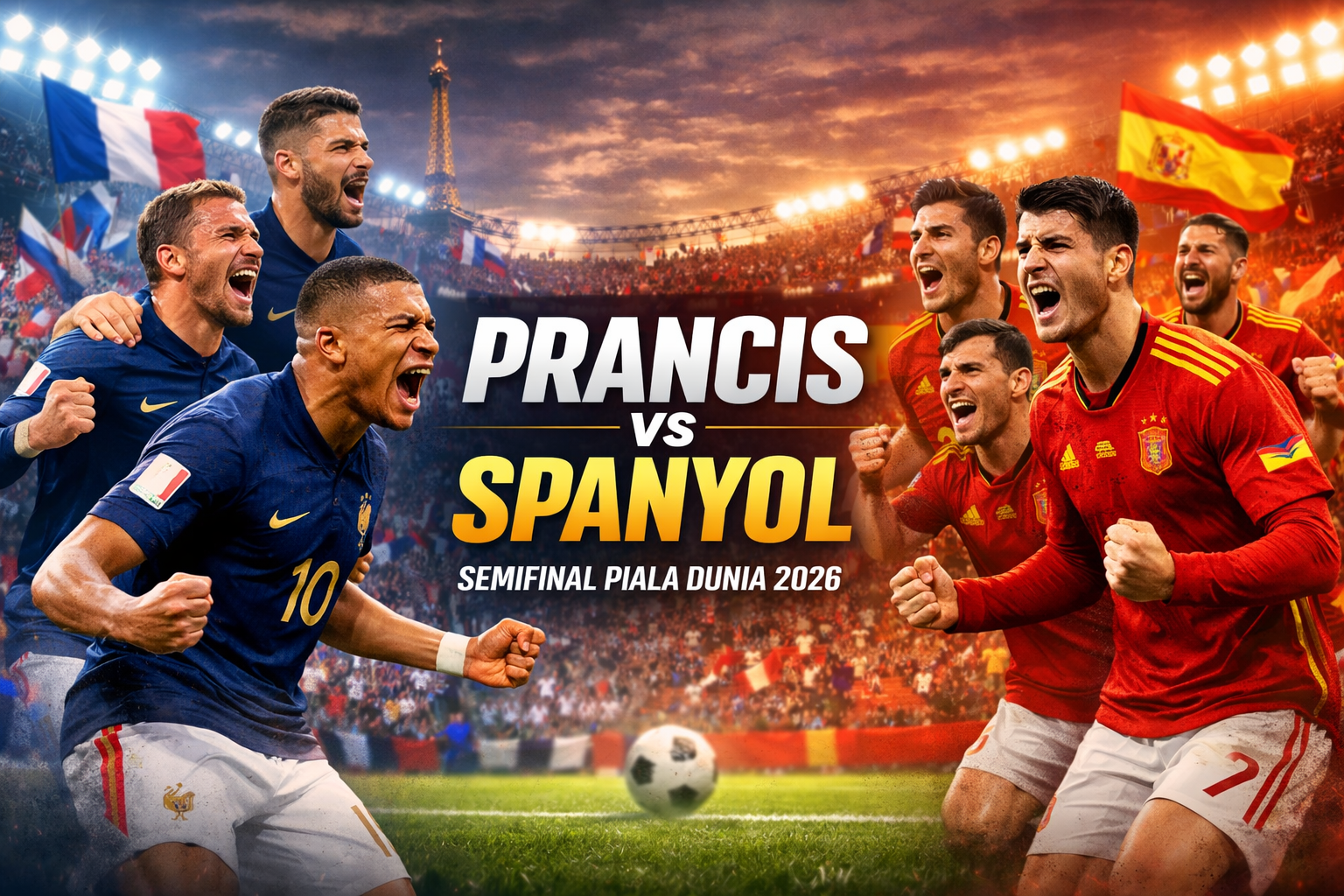 Prancis vs Spanyol Dini Hari Ini Pukul 02.00 WIB Siap Menghibur Dunia – Streaming Lengkap Disajikan oleh Jalalive